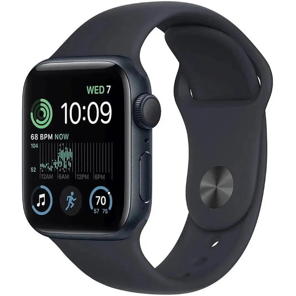 Смарт-часы Apple Watch SE 2024 GPS 44mm Midnight MXEK3LL/A (силиконовый ремешок M/L)