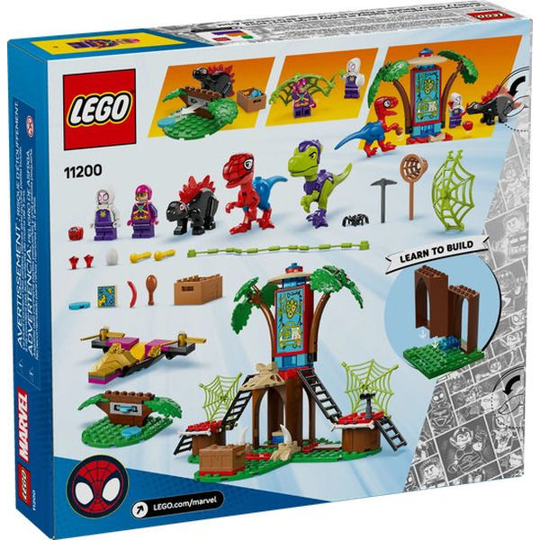 Конструктор Lego Marvel Битва динозавров Спайди и Гобби возле домика на дереве (11200)