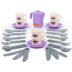 Набор игрушечной посуды Полесье Анюта 80080 (на 6 персон, в сеточке)
