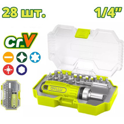 Отвертка с набором бит DYLLU DTSS8B28 (28 предметов)