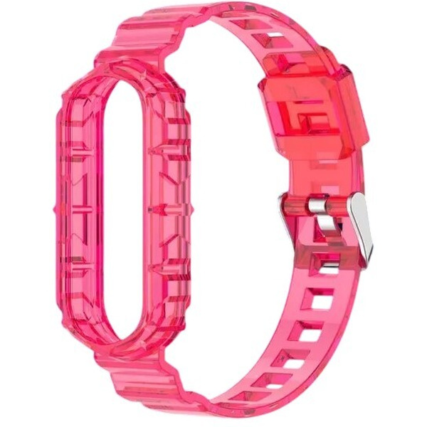 Ремешок Bingo Transparent для XIAOMI Mi Band 5/6/7/AMAZFIT Band 5 (розовый)