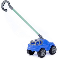 Игрушка-каталка Полесье Боби с ручкой 75014 (синий)
