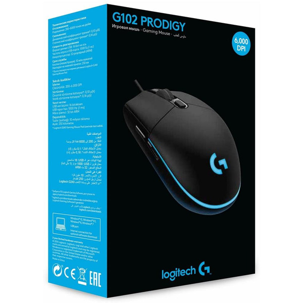 Игровая мышь Logitech G102 Lightsync L910-005802 (черный)