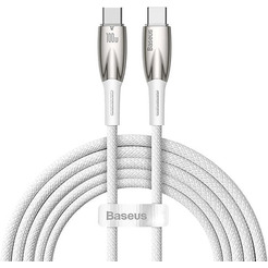 Кабель Baseus Glimmer Series Fast Charging Data Cable USB Type-C - Type-C 100W CADH000802 (2 м, белый)