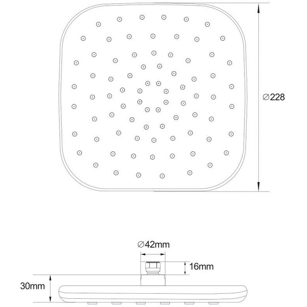 Верхний душ AV Engineering AVSSS-057