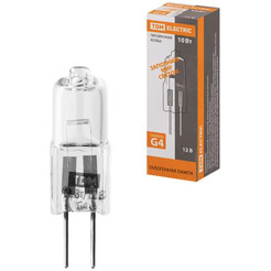 Лампа капсульная галогенная TDM JC - 10Вт - 12В - G4 прозрачная SQ0341-0044