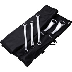 Набор накидных изогнутых ключей Deli EDL150012A