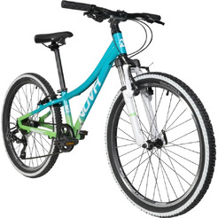 Велосипед Novatrack Katrina 7.V 24 р.10 2025 24AHV.KATRINA.10GBL5 (салатовый/голубой)