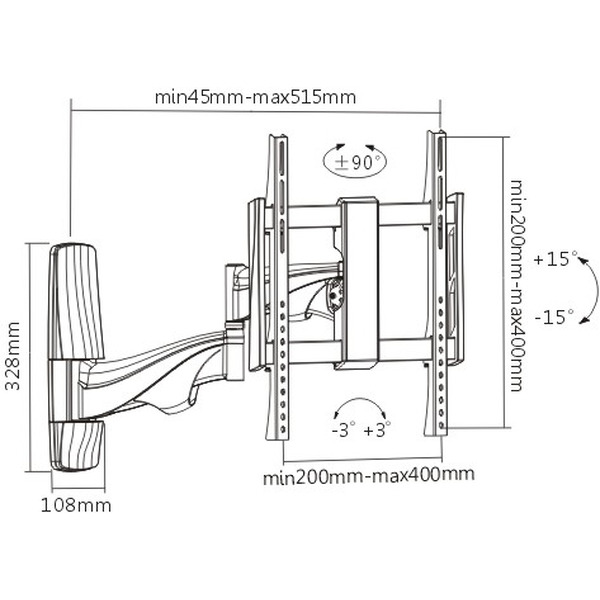 Кронштейн Brateck LPA19-4422