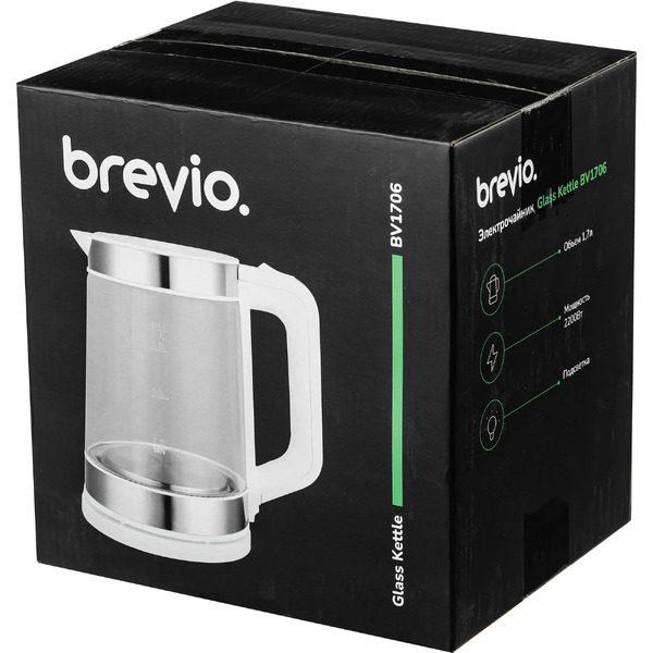 Электрочайник Brevio BV1706 (белый)