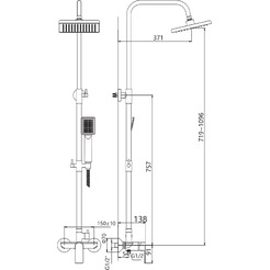 Душевая система Lauter Rain 21CK505С-S2124