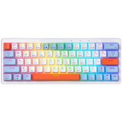 Клавиатура JEGG ZA63 Pro White Blue Orange (TNT Yellow)