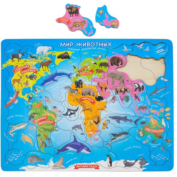 Деревянный пазл MASTER WOOD DMG "Мир Животных"