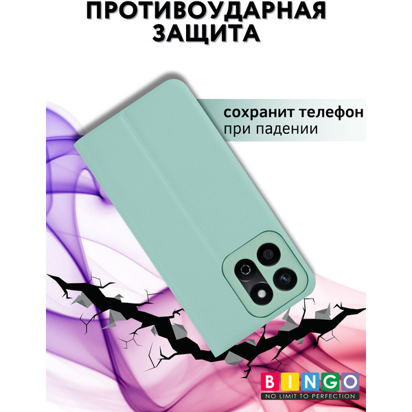 Чехол-книга BINGO Litchi для HONOR X7c (зеленый)