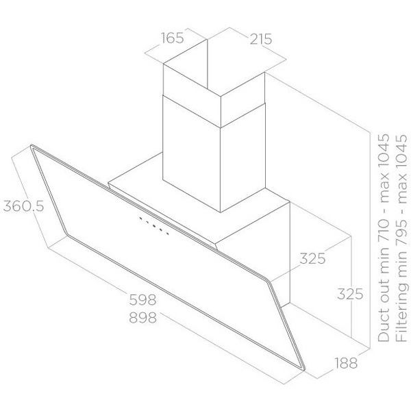 Кухонная вытяжка Elica Shire Shire IX BL/A/60