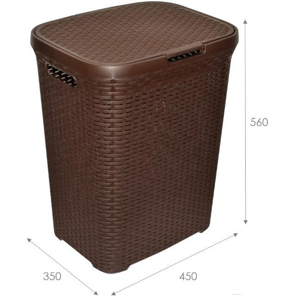 Корзина для белья Violet Ротанг 186001 (60л, коричневый)