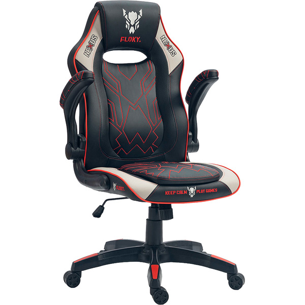 Кресло компьютерное FLOKY NEXUS Grey-Red