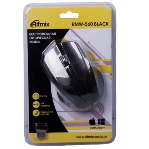 Мышь Ritmix RMW-560 (черный)