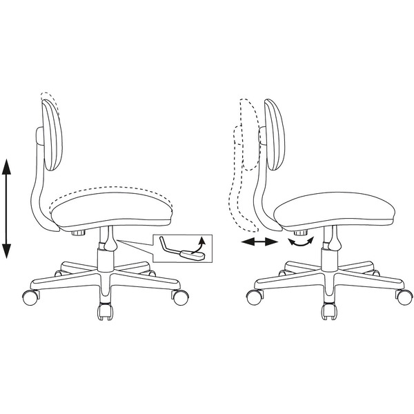 Кресло Бюрократ CH-W201NX/STICK-PK (розовый)