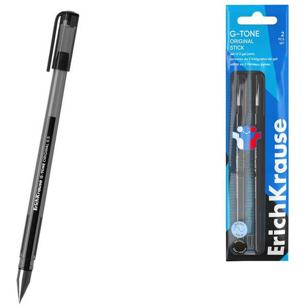 Набор гелевых ручек Erich Krause G-Tone Stick Original 39516 (2 шт)