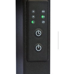 Полотенцесушитель Granula Квадро Вертикаль 21х120 (терморегулятор с таймером, черный)