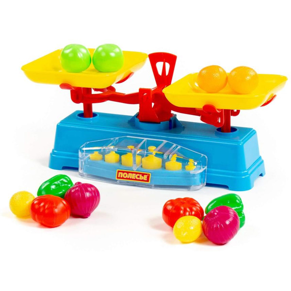 Весы игрушечные Полесье  с набором продуктов 53787