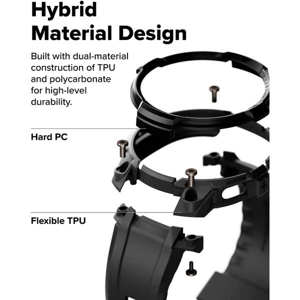 Ремешок с чехлом RINGKE Rugged Gear для Galaxy Watch 8 44mm ALL BLACK