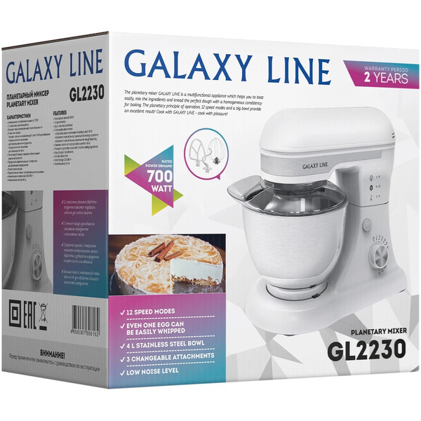 Миксер Galaxy GL2230 (белый)