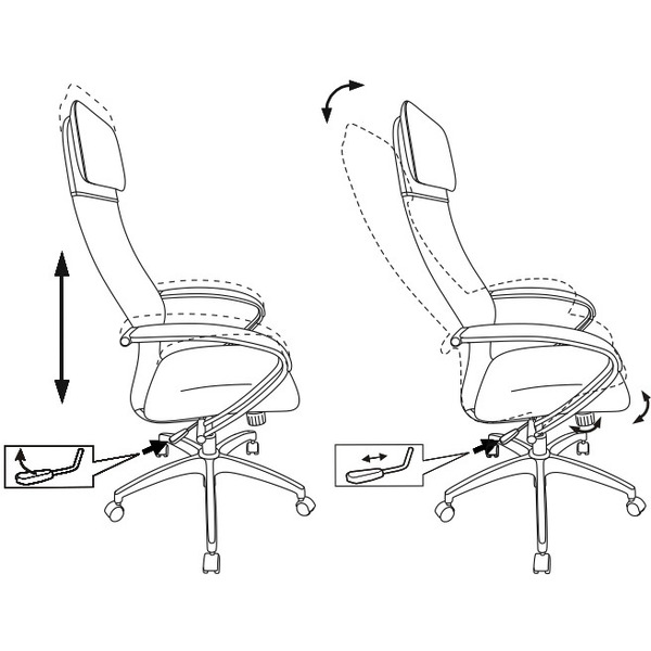 Кресло Бюрократ  CH-608 TW-01 TW-11 (сетка черный/иск кожа)