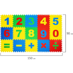 Коврик-пазл напольный ЮНЛАНДИЯ Учим цифры 664659