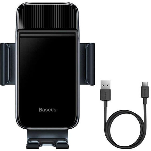 Автомобильный держатель Baseus SUZG000001 Smart Solar Power Wireless Car Mount Electric Holder Black