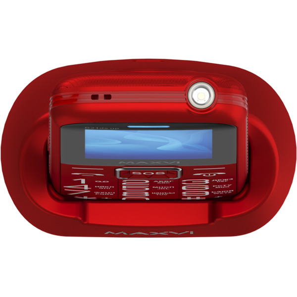 Мобильный телефон Maxvi B21ds up +ЗУ WC-112 (красный)