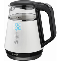 Электрический чайник Hyundai HYK-G3013 белый/черный (стекло)