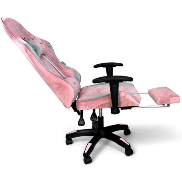 Игровое кресло Calviano 1585 (серый/розовый велюр)