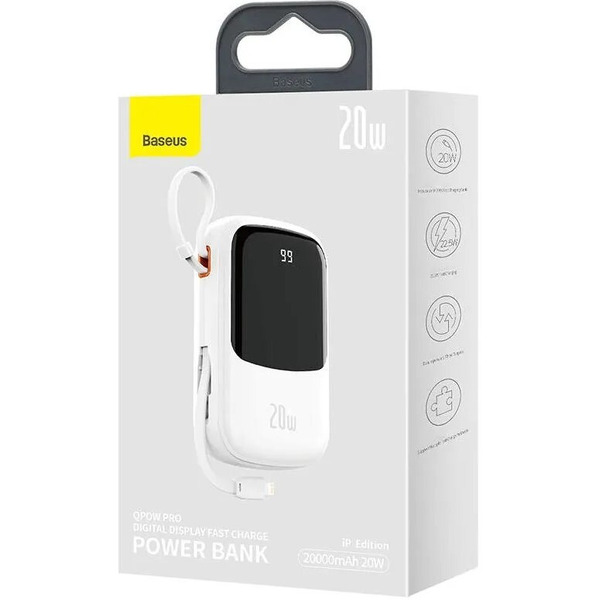 Портативное зарядное устройство Baseus Qpow Pro 20000mAh PPQD060202 (белый)