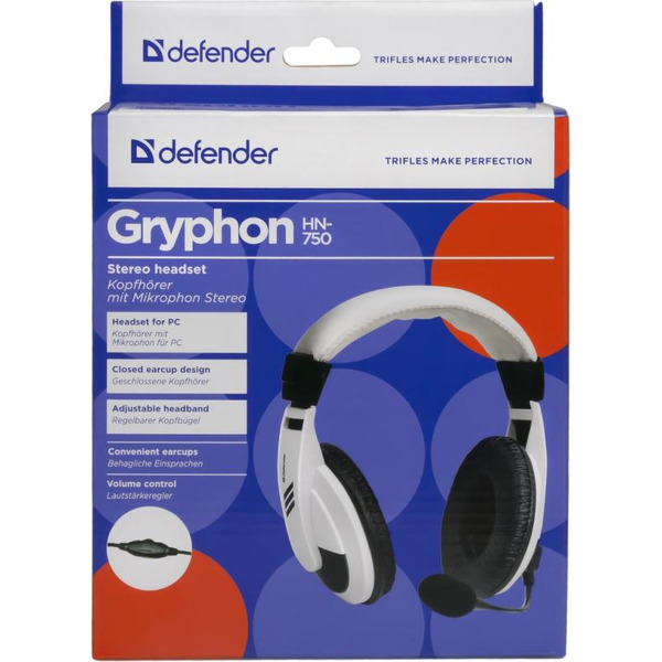 Компьютерная гарнитура DEFENDER Gryphon 750 белый