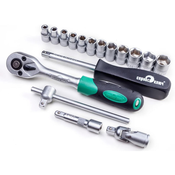 Набор трещотка с головками Сервис Ключ 11017 (17 предметов)