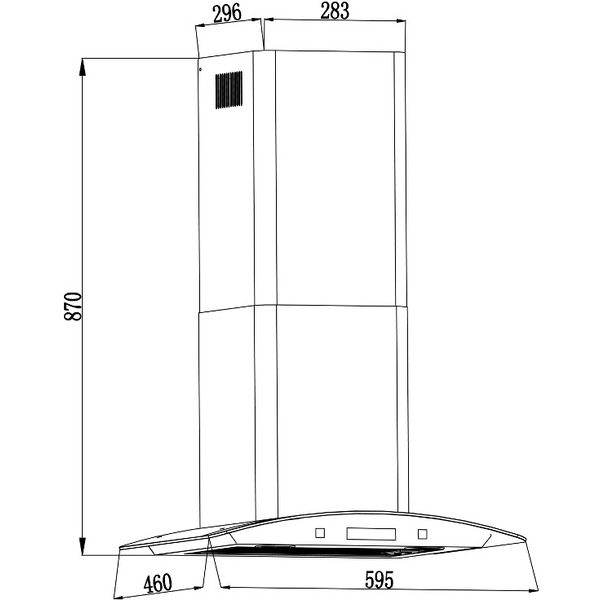 Кухонная вытяжка Backer QD60E-MC BLACK 12K