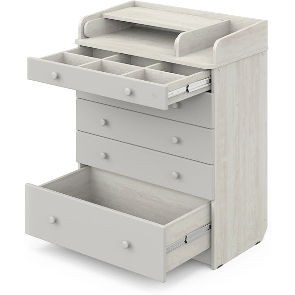 Детский комод Mihaylov Design Maks 805 с органайзером (сосна касцина/серый)