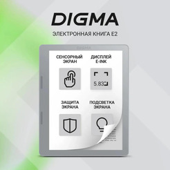 Электронная книга Digma E2 светло-серый