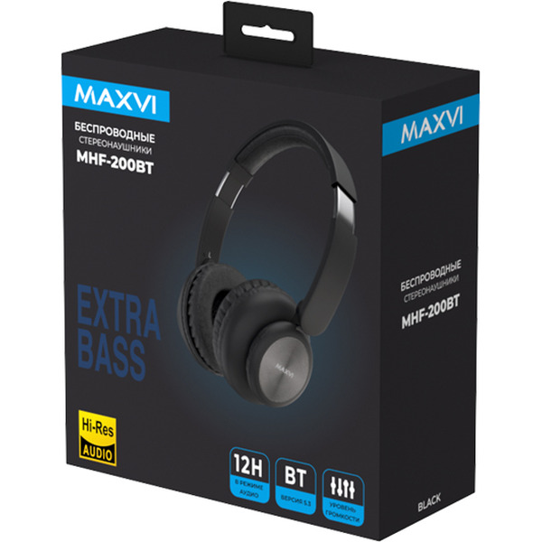 Беспроводные наушники Maxvi MHF-200BT (черные)