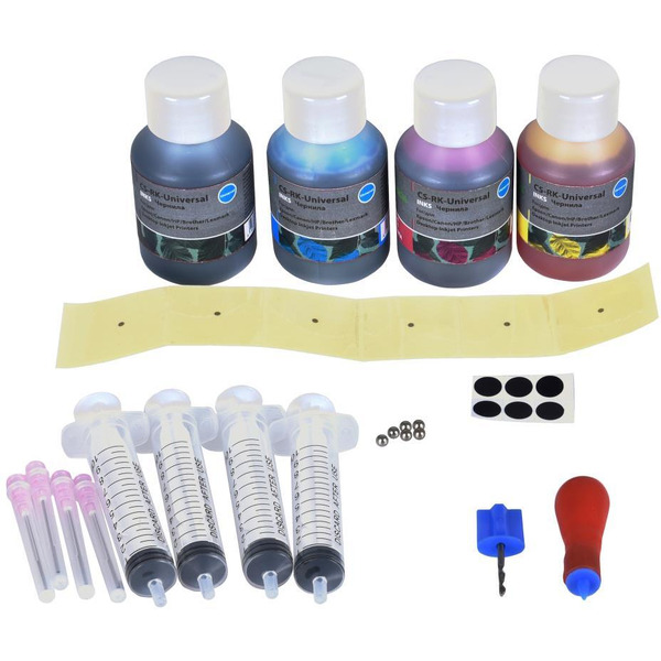 Заправочный набор Cactus CS-RK-Universal (голубой/пурпурный/желтый/черный)