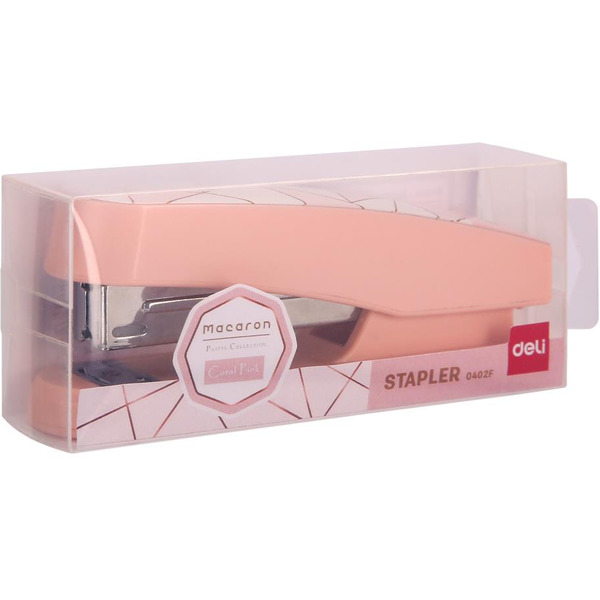 Степлер DELI 0402FPINK