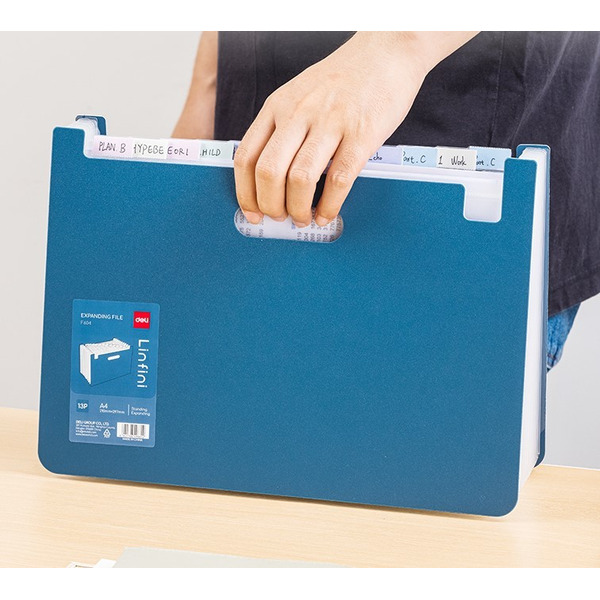 Лоток для бумаг DELI LINFINI EF604 (синий)