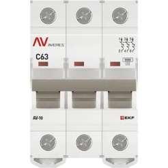 Выключатель автоматический EKF Averes AV-10 3P 63A (C) 10kA