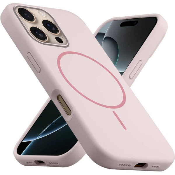 Бампер Bingo Silicone Magnetic для APPLE iPhone 16 Pro Max Пудровый