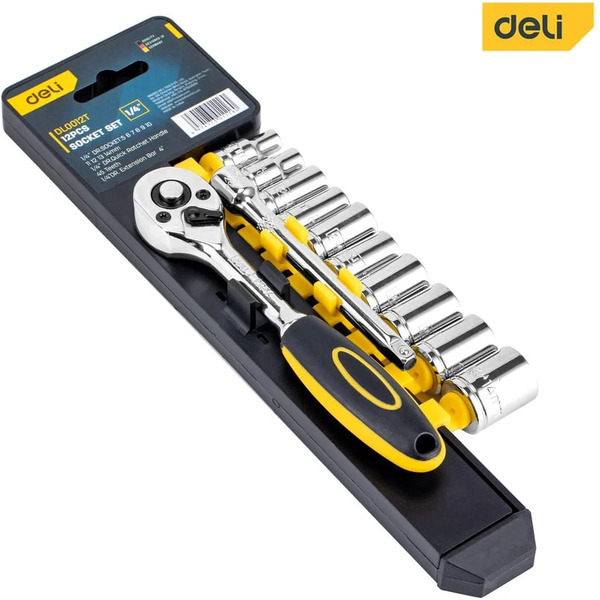 Набор торцевых головок Deli EDL0012T