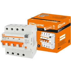 Дифференциальный автомат TDM АД14 4P C25 30мА 4.5кА тип АС SQ0204-0133