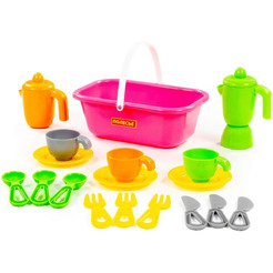 Набор детской посуды Полесье "TOP chef" с корзинкой