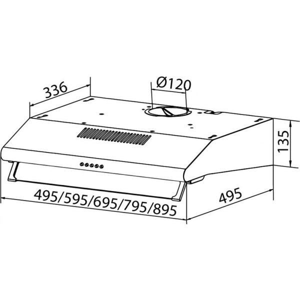 Вытяжка кухонная DACH DINGO 60 белая